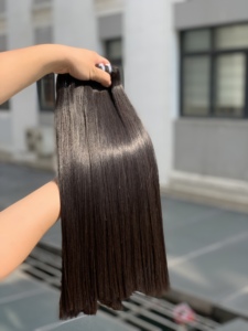 PRECIO DE FÁBRICA SOLO DONANTE HUESO RECTO SUPER DOBLE NEGRO NATURAL PARA HACER PELUCAS EXTENSIONES DE CABELLO HUMANO VIETNAMÉS - Product Image 2