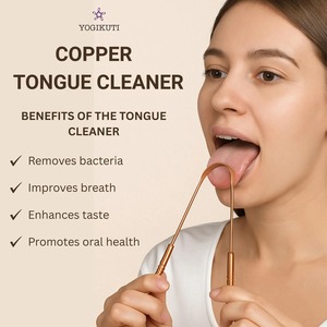 Limpiador de lengua 100% de cobre puro para la higiene bucal, raspador de lengua de cobre para un aliento fresco, cuidado bucal ayurvédico de cobre - Product Image 5