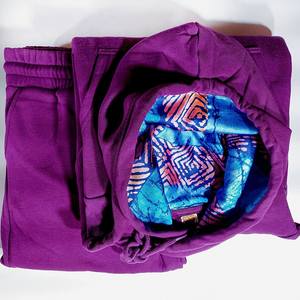 OEM Mode personnalisée Bleach Sweat à capuche unisexe 100% coton Satin doublé Style décontracté Oversize Crop Satin Ensemble de tenues pour les femmes - Product Image 3