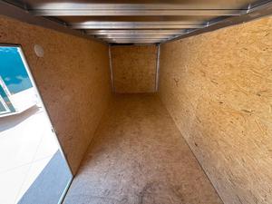 Free Shipping 7x16 V-Nose Enclosed <b>Cargo</b> <b>Trailer</b> Black Aluminum Side Door Dual Axle 1001-2000 kg Payload - Product Image 6
