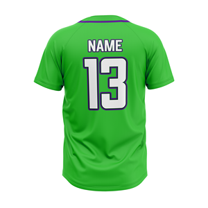 Transpirable para adultos y jóvenes, venta al por mayor, camisetas de béisbol lisas de dos botones, uniformes de béisbol de softbol sublimados, logotipo de Club personalizado - Product Image 3