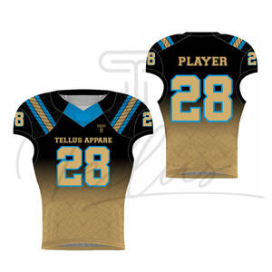 New Arrival High Quality 6 Panel Best Selling Breathable Printed Short Sleeve American <b>Football</b> Jersey Wholesale Cheap Price - Product Image 3