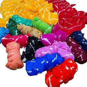 Lot en gros de foulard en mousseline de soie multicolore Dupattas cadeau de retour de mariage parfait accessoire ethnique foulards cravate colorant - Product Image 2