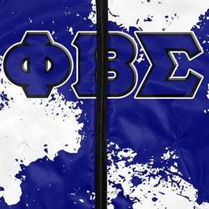 Chaqueta de Satén Phi Beta Sigma 1914, Azul Personalizado, Ropa Universitaria de la Fraternidad Griega Sigma, Prenda Premium - Product Image 3