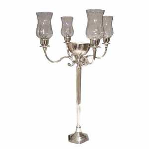 Ensemble de décoration de fête de mariage Royal Designer 3 bougeoirs au fini naturel pour le sol du restaurant Utilisation décorative pour les anniversaires - Product Image 3