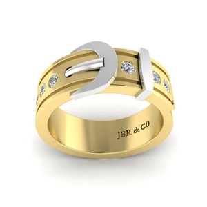 Nouvelle Arrivée Diamant Rond 925 En Argent Sterling Boucle De Ceinture Style Bande De Mariage Pour Les Femmes De Luxe Bague De Mode Au Meilleur Prix - Product Image 2