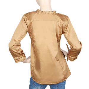 Women's Full <b>Sleeves</b> Western <b>Top</b> - <b>Brown</b> - Product Image 3