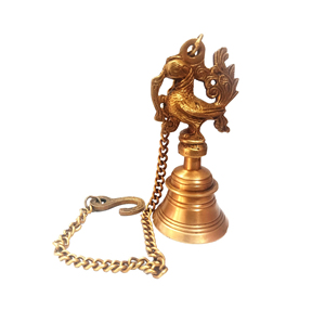 Solid Brass Temple Hanging Bell in Peacock Design Heavy Bell with Deep Sound <b>Musical</b> <b>Instruments</b> & Accessories - Product Image 1