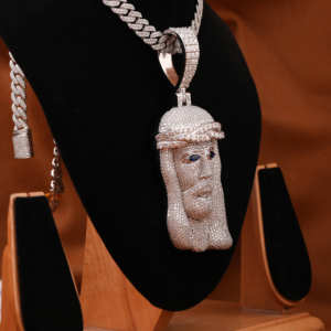 Colgante de retrato de Jesús de Plata de Ley 925 para hombre, Diamante de moissanita, estilo Hip Hop, joyería corporal personalizada, regalo Cristiano - Product Image 4