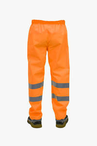 ชุดเสื้อกันฝนสะท้อนแสงแบบกันน้ำมองเห็นได้ชัดเจน สำหรับงานกลางแจ้ง อุตสาหกรรม และความปลอดภัย ประกอบด้วยเสื้อแจ็คเก็ตและกางเกง พร้อมแถบสะท้อนแสง - Product Image 6