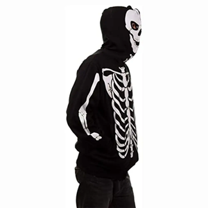 Sudadera con Capucha de Diseño de Calavera de Diablo, Última Moda 2026, Sudadera con Capucha de Felpa de Algodón con Cremallera Completa, Estilo Urbano, Personalizable - Product Image 4