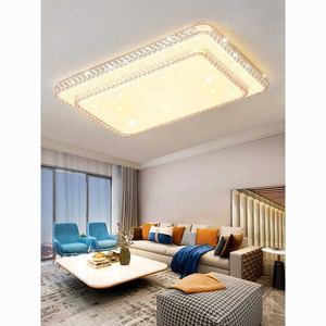 JYLIGHTING-Lámpara de techo de cristal <span class=keywords><strong>rectangular</strong></span> grande para sala de estar, Salón principal, decoración estética, luz <span class=keywords><strong>LED</strong></span> regulable de 140W - Product Image 1