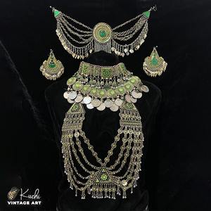 Bijoux de mode vintage faits à la main en perles de cuivre de style bohème afghan pour femmes, vêtements traditionnels de fête - Product Image 4