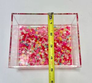 Handcrafted <b>Square</b> Acrylic Food Tray Premium and Stylish Design Perfect for Serving in Hotels and Restaurants - Product Image 3