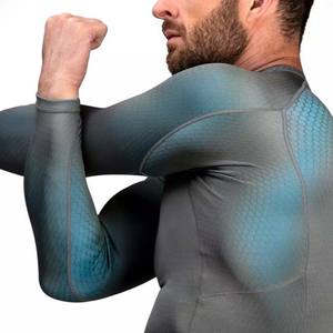 Compresión Rash Guard Personalizado 100% Poliéster Tela de algodón Mejor precio Gimnasio Fitness Sublimación Cuello redondo Hombre Rash Guards - Product Image 5