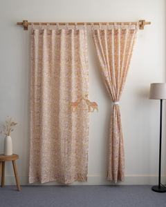 Ensemble de rideaux imprimés à la main avec motifs floraux pour fenêtres, rideaux de luxe pour salon, rideaux de fenêtre imprimés floraux - Product Image 2