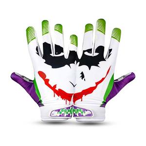 Gants de football américain en silicone 7v7 de qualité supérieure, personnalisés avec impression, dotés d'une technologie antidérapante pour des prises sécurisées - Product Image 1