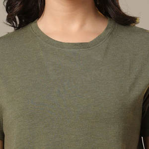 ผู้หญิงระบายอากาศผ้าฝ้ายพืชเสื้อยืดออกแบบเองระบายอากาศขายส่งราคาต่ําพืชเสื้อทีคุณภาพสูง - Product Image 5