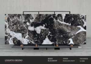 Concepts d'intérieur haut de gamme mettant en vedette des dalles en porcelaine noire à haute brillance de 1200x2400 mm - Product Image 2