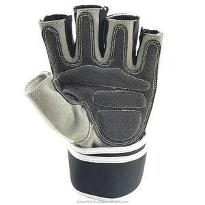 Vente en gros de gants de gymnastique en cuir pour hommes avec de longs gants d'haltérophilie pour le poignet Protection complète de la paume de l'exercice de gymnastique - Product Image 4
