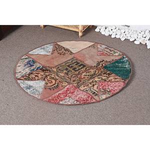 Alfombra ecléctica de lana turca Vintage Beige 330cm X 330cm hecha a mano Boho Patchwork patrón para adolescentes cabecera pasillo rectángulo látex - Product Image 3