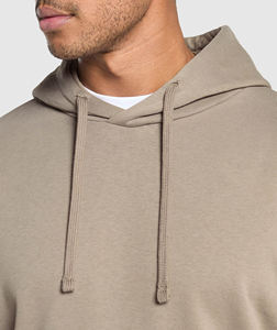 Sweats à capuche surdimensionnés en coton épais et uni de haute qualité avec logo en ficelle Sweat à capuche pour hommes de grande taille - Product Image 2
