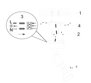 Paris series <b>spotlight</b>, white GU10 (Trio Lighting R80911031) - Product Image 2