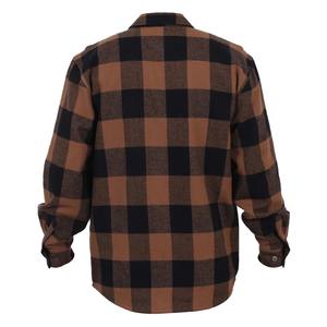 Camisa de manga larga con botones para Otoño e Invierno de algodón personalizada para hombre, camisa a cuadros de franela Vintage para hombre - Product Image 6