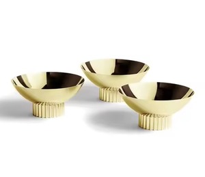 Hermosa Ensaladera de Metal de Primera Calidad, Acero Inoxidable con Base Dorada, Tazón para Servir Frutas - Product Image 6