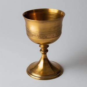 Cáliz de Iglesia Chapado en plata de primera calidad grabado a mano con patrones adornados que ofrece una presencia elegante para el servicio religioso del vino - Product Image 5