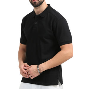 Polo coupe sèche ultra léger style et confort avec col pointu boutons élégants et polos de couleur unie vente en gros pour hommes 2025 - Product Image 3