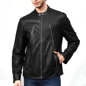 Venta caliente 2024 chaqueta de cuero de alta calidad con cuello levantado logotipo personalizado impresión diversas opciones de color-para el invierno - Product Image 1