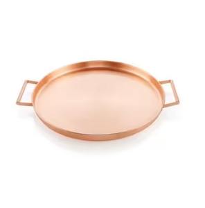 Bandeja para servir comida para el hogar y la cocina Artesanías hechas a mano Bandeja para servir de cobre hecha a mano - Product Image 2