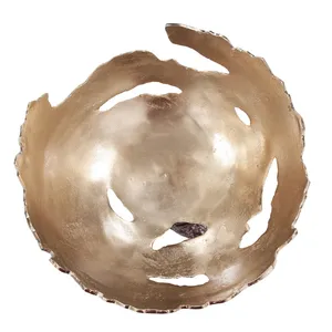 Tazón de Metal de Lujo con Textura Martillada, Tazón de Metal Hecho a Mano de Primera Calidad para Fiestas, Seguro, Fabricado por Zahid Exports, Mayorista, Plateado - Product Image 2