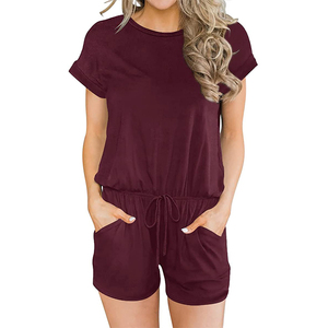 Conjunto doble de 2 piezas a precio asequible de alta calidad para mujer, último diseño, transpirable, 100% algodón, conjuntos de camisas y pantalones cortos para mujer - Product Image 1