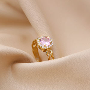 Gourmet diseño redondo rosa de piedra de Zircon anillo turco hecho a mano de la joyería de la plata esterlina 925 al por mayor - Product Image 4