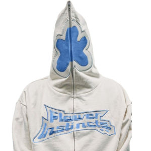 Sweat à capuche 100% coton avec fermeture éclair logo personnalisé veste à capuche avec fermeture éclair pour hommes - Product Image 2