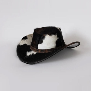Chapeaux de cowboy en cuir de vache de qualité supérieure, unisexe, chapeau en cuir de vache de haute qualité, prix d'usine, nouveau design classique - Product Image 2