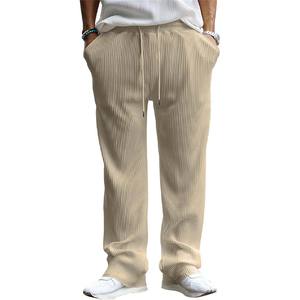 Pantalons décontractés pour hommes tendance, personnalisés, lourds, taille mi-haute, couleur personnalisée, taille, 100% polyester, motif uni, mode d'hiver - Product Image 6