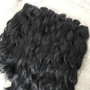 Extensions de cheveux humains brésiliens et vietnamiens ondulés naturels de couleur personnalisable de haute qualité - Product Image 1