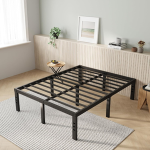 Metal Bedframe in Customizable <b>Sizes</b> with Industrial Style and Easy Assembly and Extra Storage for Bedroom Hotel and Hospital - Product Image 2