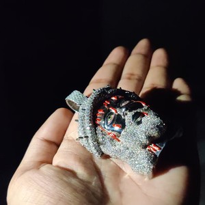 Colgante de diamante con corte de Jesús certificado IGI para hombre, plata 925 con estilo hip-hop helado, abalorio personalizado chapado en oro para fiestas - Product Image 3