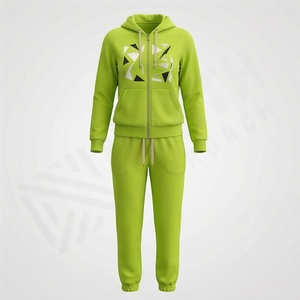 Conjuntos Deportivos de Felpa de Algodón Puro para Mujer, Elegantes, con Etiqueta de Logotipo Personalizable, de Alta Calidad, Suaves y Cálidos para Gimnasio - Product Image 1