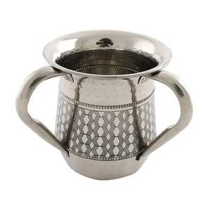 El más vendido personalizado 5 '40oz elegante gris oro calcomanía de acero inoxidable mano judía taza de lavado Netilat Yadayim Metal para lavabos - Product Image 3