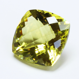 ควอตซ์เลมอนควอตซ์ตัดเป็นเหลี่ยมเพชรพลอยธรรมชาติสีเขียวทอง100% - Product Image 3