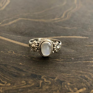 Designer Oval Cut Moonstone <b>Ring</b> (3.3 Grams) Vermeil Plated Fine Jewelry with Elegance for Everyday Wear - Product Image 1