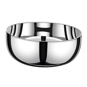 Bol de service poli en acier inoxydable de forme ronde de grande taille Bol en acier inoxydable brossé au design martelé - Product Image 2