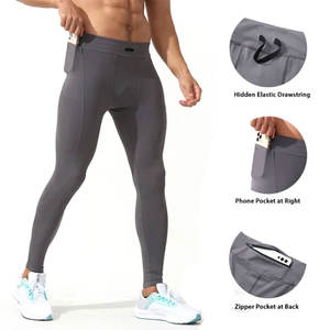 Gran oferta 2024, ropa deportiva ligera, mallas para hombre, mallas activas de cintura alta, mallas con cordón para hombre - Product Image 5