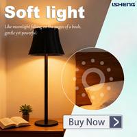 Nouveau moderne luxe Rechargeable sans fil à commande tactile Dimmable LED lampe de bureau en métal abat-jour en plastique écologique pour chambre