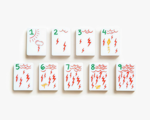 Tuiles de Mahjong en Acrylique Personnalisées à 1 Couche, Style American Cheeky Line, 160 Tuiles en Acrylique avec Design Dessiné à la Main, Idées Cadeaux de Luxe - Product Image 6